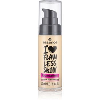 essence I LOVE FLAWLESS SKIN krycí make-up s matným efektem odstín 20 - Medium Porcelain 30 ml