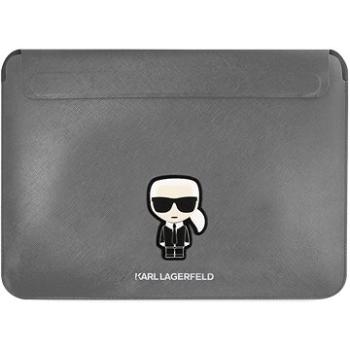 Karl Lagerfeld Saffiano Ikonik Computer Sleeve 13/14" Silver (3666339040246)