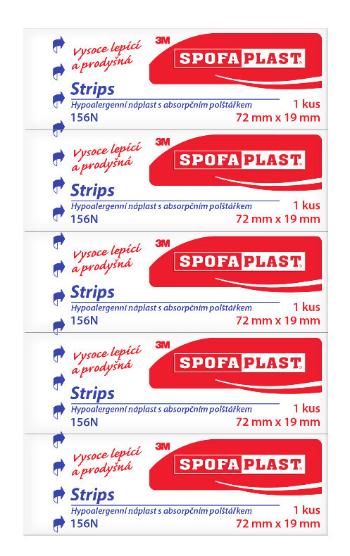 3M Spofaplast 156N Strips 72x19 mm 5 ks