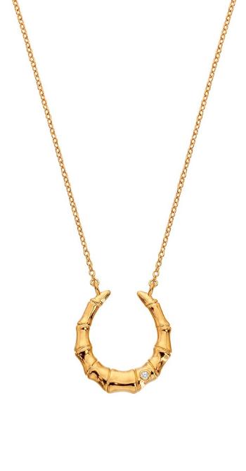 Hot Diamonds Elegantní pozlacený náhrdelník s diamantem Golden Edit Hope DN215