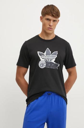 Tričko adidas Originals černá barva, s potiskem, IZ2588