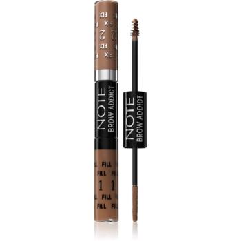 Note Cosmetique Brow Addict gel pro úpravu obočí odstín 01 Dark Blonde 2x5 ml