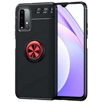 TopQ Xiaomi Redmi 9T silikon černý s červeným prstenem 65542 (Sun-65542)