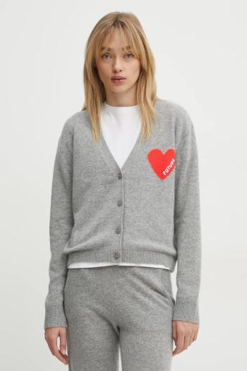 Kašmírový sveter FROM FUTURE šedá farba, WPC01131