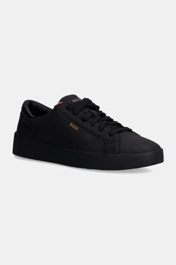 Kožené sneakers boty BOSS Belwar černá barva, 50529509