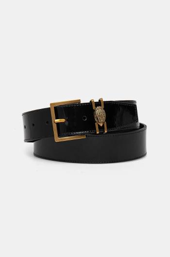 Kožený pásek Kurt Geiger London SHOREDITCH 40 BELT dámský, černá barva, 9694300309