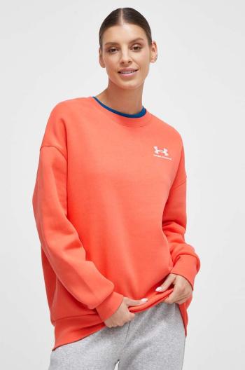 Mikina Under Armour dámská, oranžová barva, s aplikací, 1379475