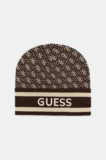 Čepice Guess SEVYN hnědá barva, W4BZ21 Z3JD2