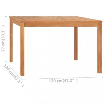 Zahradní jídelní stůl teak Dekorhome 120x120x77 cm