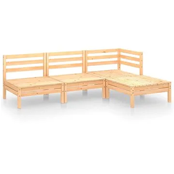 4dílná zahradní sedací souprava masivní borovice, 3082627 (3082627)