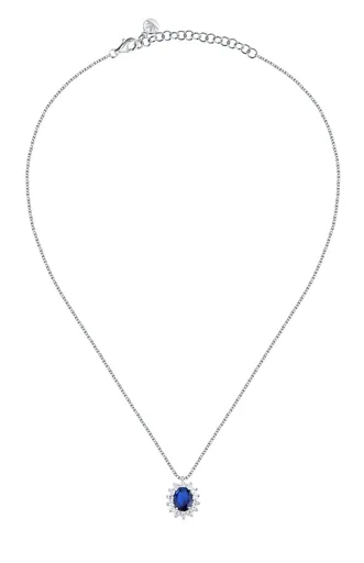 Morellato Elegantní stříbrný náhrdelník s modrým zirkonem Tesori SAIW279