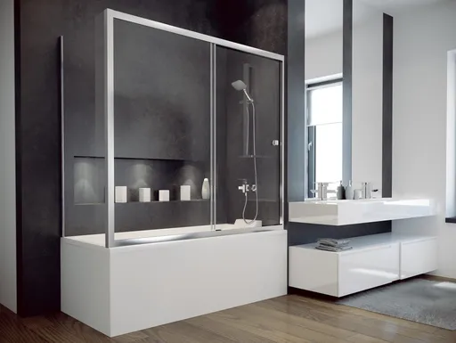 BESCO Boční panel k vanové zástěně DUO SLIDE II Barva rámu Hliník leštěný, Rozměr A 70 , Rozměr C 150, Směr zavírání Univerzální Levé / Pravé, Výplň Čiré bezpečnostní sklo 6 mm BCDUSL70CC