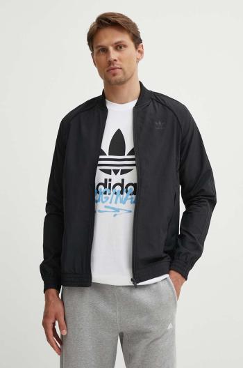 Bunda adidas Originals pánská, černá barva, přechodná, IZ2111