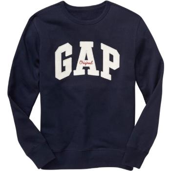 GAP CREWNECK LOGO Pánská mikina, tmavě modrá, velikost