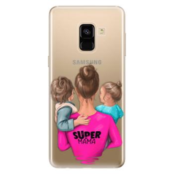 Odolné silikonové pouzdro iSaprio - Super Mama - Boy and Girl - Samsung Galaxy A8 2018