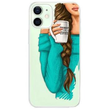 iSaprio My Coffe and Brunette Girl pro iPhone 12 mini (coffbru-TPU3-i12m)