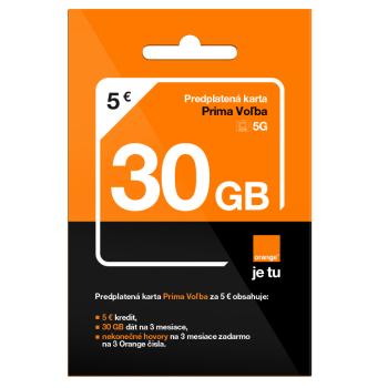 ORANGE PRIMA KARTA 5 EUR, SIM KARTA