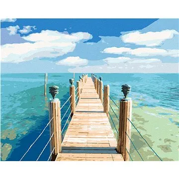 Zuty - Malování podle čísel - MOLO U MOŘE (TED DAVIS), 80x100 cm, vypnuté plátno na rám (HRAmmb07775nad)