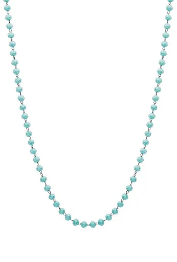 S'Agapõ Tyrkysový korálkový náhrdelník na přívěsky Happy SHAC57