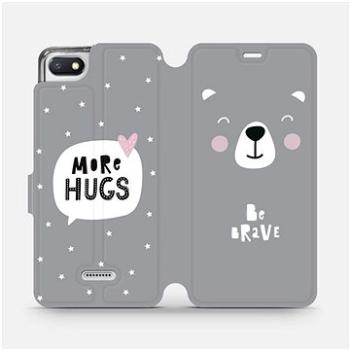 Flipové pouzdro na mobil Xiaomi Redmi 6A - MH06P Be brave - more hugs (5903226743544)