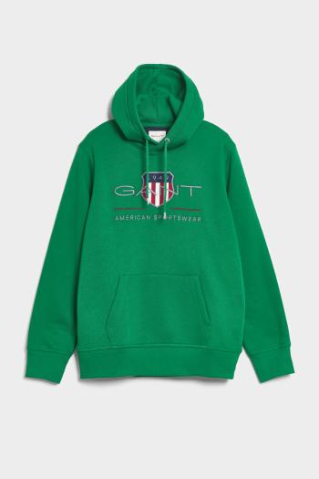 MIKINA GANT REG ARCHIVE SHIELD HOODIE LAVISH GREEN