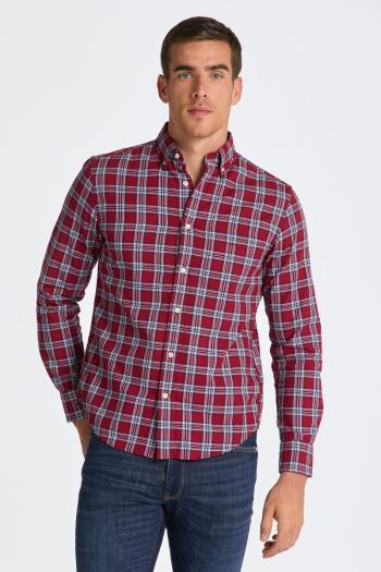 KOŠILE GANT REG UT ARCHIVE OXFORD CHECK SHIRT MAHOGANY RED