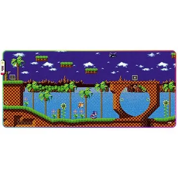 Sonic - herní podložka na stůl s LED osvětlením (8435497263461)