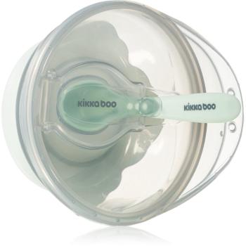 Kikkaboo Suction Bowl with Spoon miska s lžičkou s víčkem 4 m+ Mint 1 ks