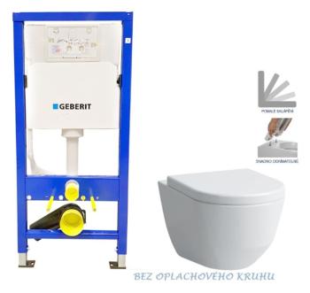 GEBERIT DuofixBasic bez tlačítka + WC LAUFEN PRO RIMLESS + SEDÁTKO 458.103.00.1 X LP1