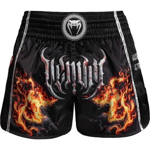 Venum GLADIATOR 5.0 MUAY THAI SHORTS Kraťasy na thajský box, černá, velikost