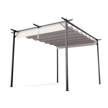 Blumfeldt Pantheon Robust, pergola, 3 x 4 m, s bočními roletami, práškově lakovaná ocel odolná vůči povětrnostním vlivům