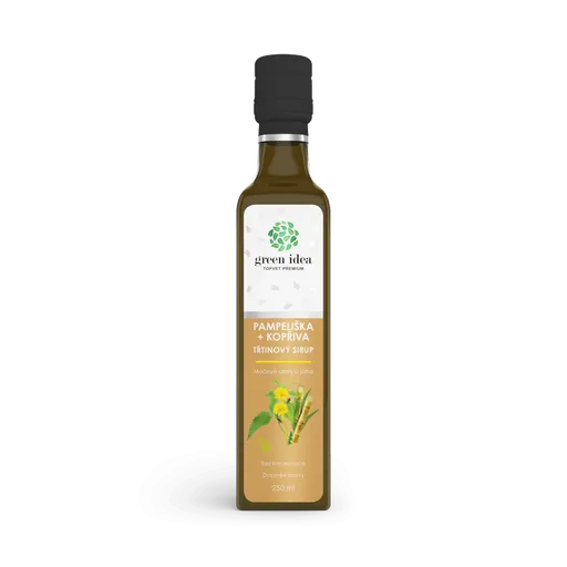 Pampeliška+kopřiva sirup třtinový 250 ml - Green idea