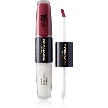 Dermacol 16H Lip Colour dlouhotrvající rtěnka a lesk na rty odstín 28 Royal Peony 2x4 ml