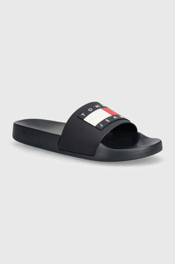 Pantofle Tommy Jeans POOL SLIDE ESS pánské, tmavomodrá barva, EM0EM01191