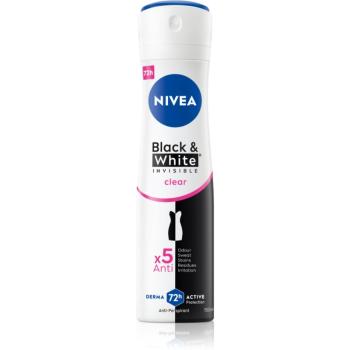 NIVEA Invisible Black & White Clear antiperspirant ve spreji pro ženy 150 ml