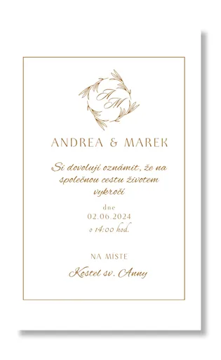 Personal Oznámení - Golden Exquisite Zvolte množství: od 11 ks do 30 ks