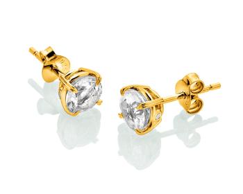 Hot Diamonds Jemné pozlacené náušnice pecky s topazy a diamanty Gemstone DE834