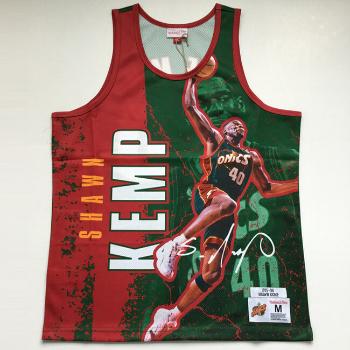 Mitchell & Ness tank top Seattle Supersonics Player Burst Mesh Tank green - 2XL