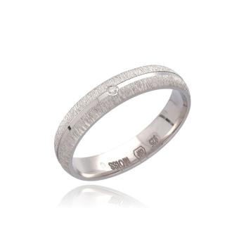 MOISS Snubní stříbrný prsten se zirkonem RL000087-P 58 mm
