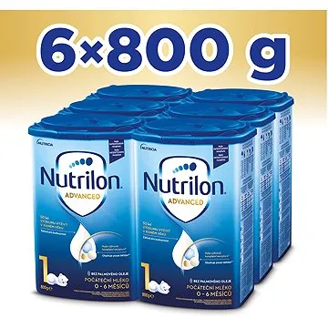 Nutrilon 1 Advanced počáteční kojenecké mléko 6× 800 g, 0+ (8595002109933)