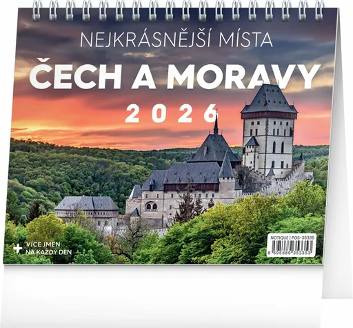 Stolní kalendář Nejkrásnější místa Čech a Moravy 2026