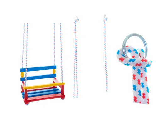 Houpačka dřevěná barevná