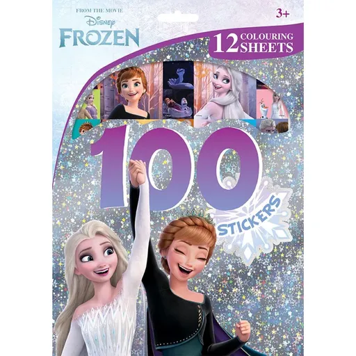 JIRI MODELS a.s. 100 samolepek s omalovánkovými listy Ledové království