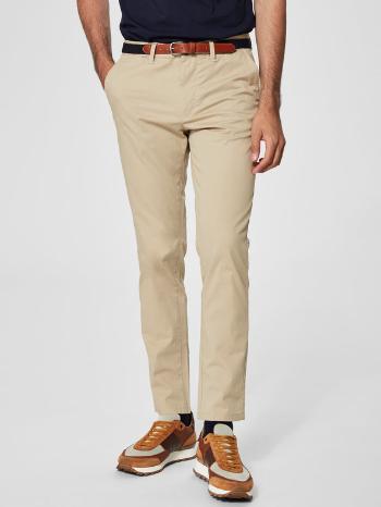 SELECTED Homme Yard Chino Kalhoty Béžová