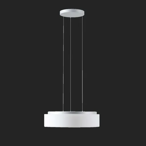 OSMONT ERI67405 ERIS LE4 závěsné skleněné svítidlo stříbrná / bílá IP40 3000 K 35W LED DALI