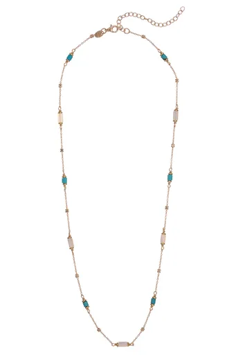 Alisia Něžný stříbrný náhrdelník s tyrkysem a perletí AL4994.01.000