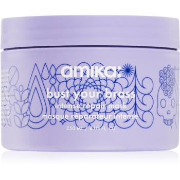 amika Bust Your Brass Cool Blonde intenzivní regenerační maska pro blond a šedivé vlasy 250 ml