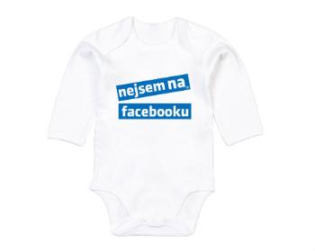 Dětské body dlouhý rukáv BIO Nejsem na facebooku