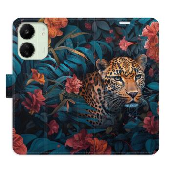 Flipové pouzdro iSaprio - Flower Jaguar 02 - Xiaomi Redmi 13C