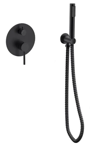 BESCO Podomítkový sprchový/vanový set VEO II černá BABWVSPCZII